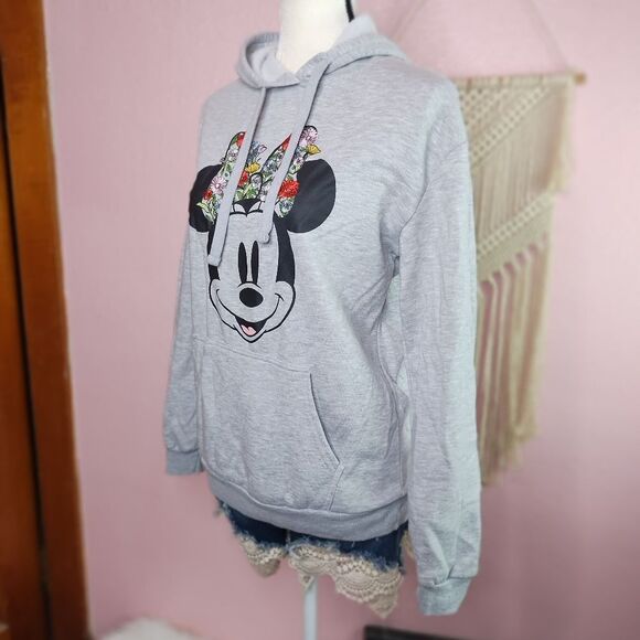 Disney Minnie Mouse Gray Sweatshirt Medium NWOT - Picture 1 of 6